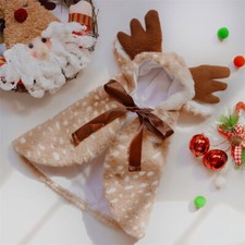 Cute Pet Christmas Costume Elk Shape Cape Cloak Warm Hat Accessory Puppy Clothes