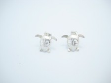 Sterling Silver Turtle Reptile Stud Earrings