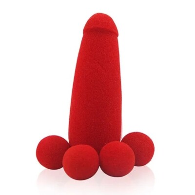 Sponge Ding Dong Zaubertrick ~ Willy geformter Schwammball unhöfliche Routine ~ lustig ~ NEU
