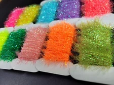 PEARL PALMER CHENILLE - 10 COLOR SET - 10mm - 5 yds/ea. - Fly Tying Material NEW