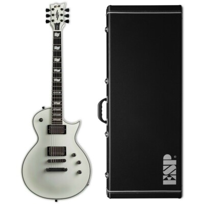 ESP E-II Eclipse Snow White Satin SWS EC Guitar + Hard Case - Japan - B-Stock