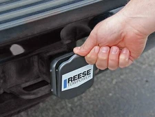 Reese Receiver Trailer Tow Hitch Tube Black Cover Spring-loaded 2 inch Procetive