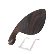 Natural Ebony Violin Chinrest and Mounting Clamp 4/4 Size Fiddle Violin Parts