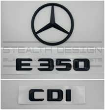 Fits Mercedes W212 E350 CDI Gloss Black Badge & Star For Rear Boot Full OEM+