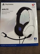 PDP AIRLITE Gaming Wired Headset For PS4 PS5 PC WHITE