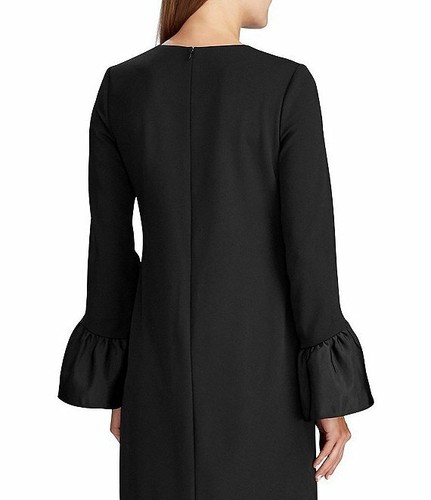 LAUREN RALPH LAUREN Ruffle Cuff Bell Sleeve Matte Dress (Size 4) NWT MSRP $145 - Picture 4 of 11