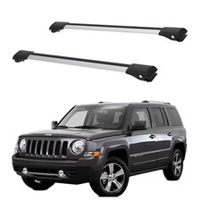 Juego de barras transversales para portaequipajes de techo para Jeep Patriot 2007-2017 juego gris