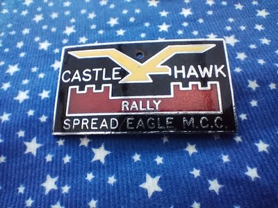 VTG Spread Eagle MCC Castle Hawk Rally Biker Badge