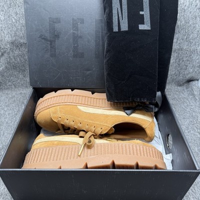 Puma Fenty by Rihanna Cleated Creeper Suede Brown 366268-02 Women's Size 9.5