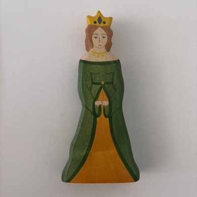 Holztiger Wooden Green Queen Toy Figure Hand Made In Germany