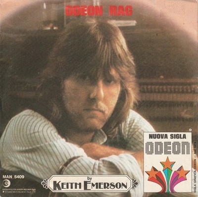 KEITH EMERSON 7'' 45 RUNDEN TV ABKÜRZUNG ODEON VON 1977 MAPLE LEAF RAG / THE SHERIFF