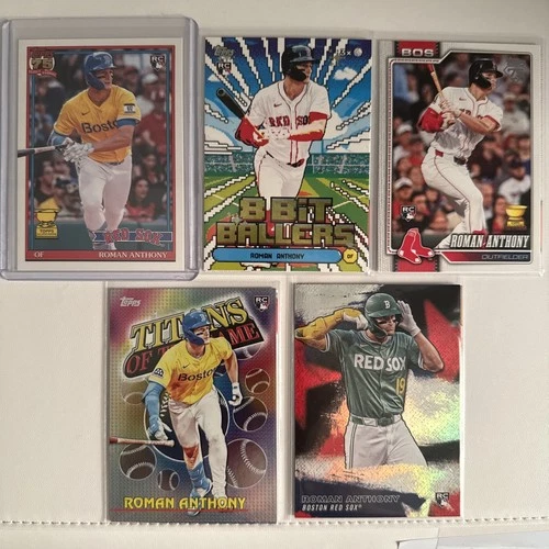 ROMAN ANTHONY 2026 Topps Series 1 ⚾️ ROOKIE CARDS LOT of 8 BOSTON RED SOX 🔥🔥