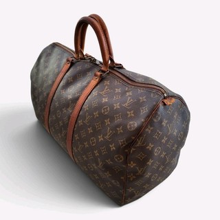 Louis Vuitton Keepall 55 M41424 Vintage 1980s Monogram Canvas Luggage Travel Bag