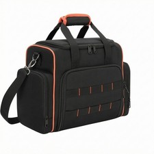 Electrician Tool Bag Orange Trim for Worksite, Electricians