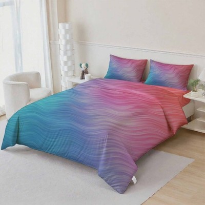 3D Gradient Color Pattern Quilt Cover Set Bedding Sets Pillowcases 181