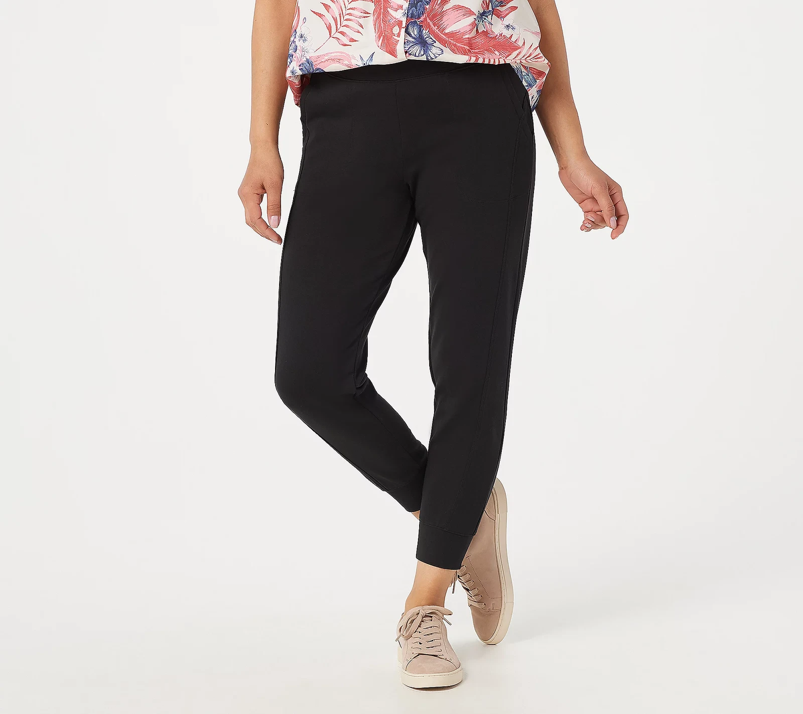 Denim & Co. Active French Terry Jogger Sweatpants Black M New