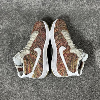 Nike Air Force 1 Mid Flyknit 817420-700 Men's Size 8 Multi-Color