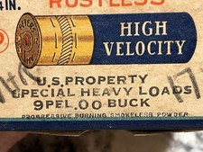 Peters High Velocity 12ga Box Marked US Property Special Heavy Loads 9PEL  00