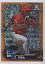 2016 Bowman Chrome Prospects Orange Shimmer Refractor Magneuris Sierra 3b3