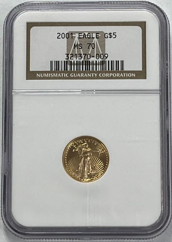 2001 American Gold Eagle 1/10 oz NGC MS 70