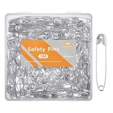  100pcs 2.2 Inch Large Safety Pins, Big Safety Pins for Clothes, Sewing, Arts 