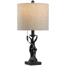 Mini Faux Antler Lamp for Bedroom, Farmhouse Chic