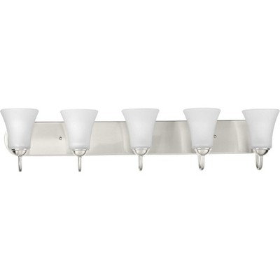 Progress Lighting P300237 Nickel Classic 5-Light 36''W Bathroom Vanity Light