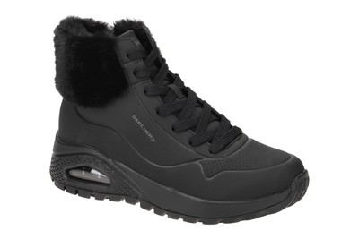 Skechers Schuhe UNO schwarz Damenschuhe Mid cut Sneaker 167274 BBK NEU