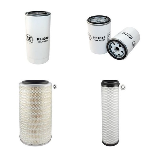 Filter Service KIT Passt ABG Titan 411 Luft ÖL Kraftstoff Mit Deutz F6L413 Motor-image