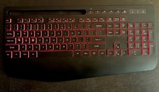 Wireless Backlit Ergonomic 7-color lighted Keyboard with phone tablet holder