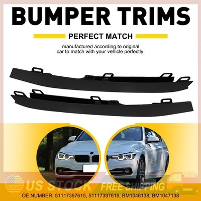 1Pair Grille Trims Grill Driver & Passenger For BMW 320i 328d 330e 330i 340i M3