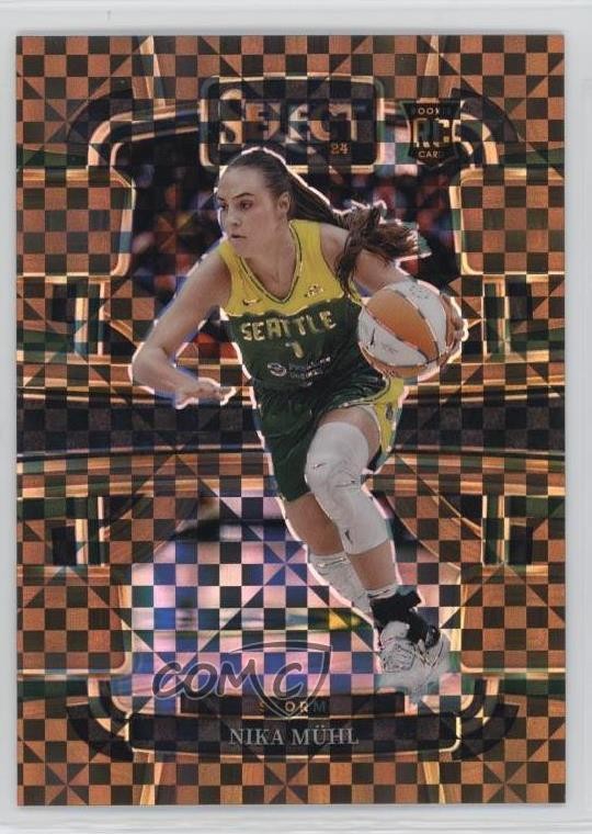 2024 Panini Select WNBA Concourse Bronze Checker Prizm 24/49 Nika Muhl #27 19fe