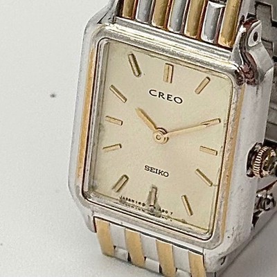 SEIKO CREO クレオコンビスクエア1F20-5F20 腕時計 Working item Seiko Creo ladies quartz watch 1F20 5F20 square gold