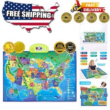 Interactive Map for Kids Aged 5-12 - Engaging Geography Fun 