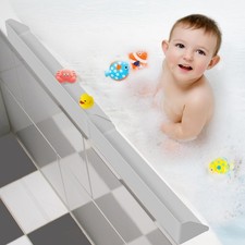 Splash Guard for Bathtub, 3.8 x 3.6 Silicone Bath Tub Splash Guard with 6 Suct