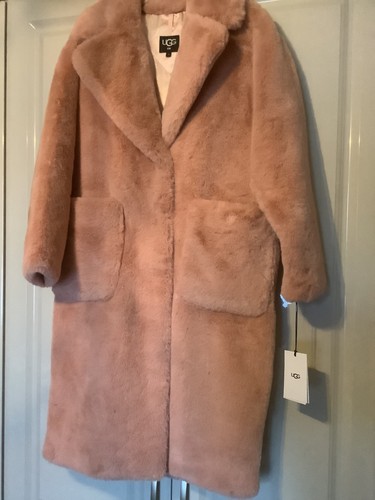 UGG Avaline Faux Fur Coat in Dusky Pink - size SMALL (UK 12) - BNWT - RRP £245 - Picture 7 of 15