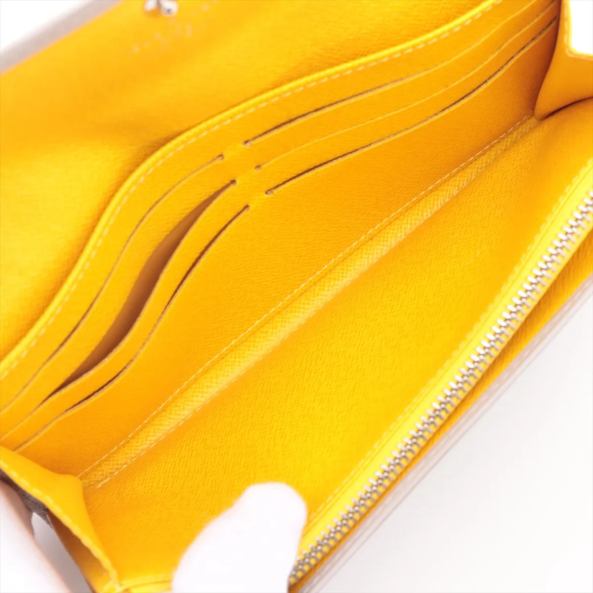 Louis Vuitton Epi Portefeuille Sarah M60318 Gray x yellow Long Wallet thumbnail 5