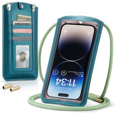 Crossbody Cell Phone Purse with Touchscreen Window Phone Pocket Adjustable Strap