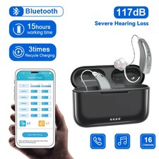 16 Channel Hearing Aids Rechargeable Bluetooth Hearing Aid for Seniors Adults Di