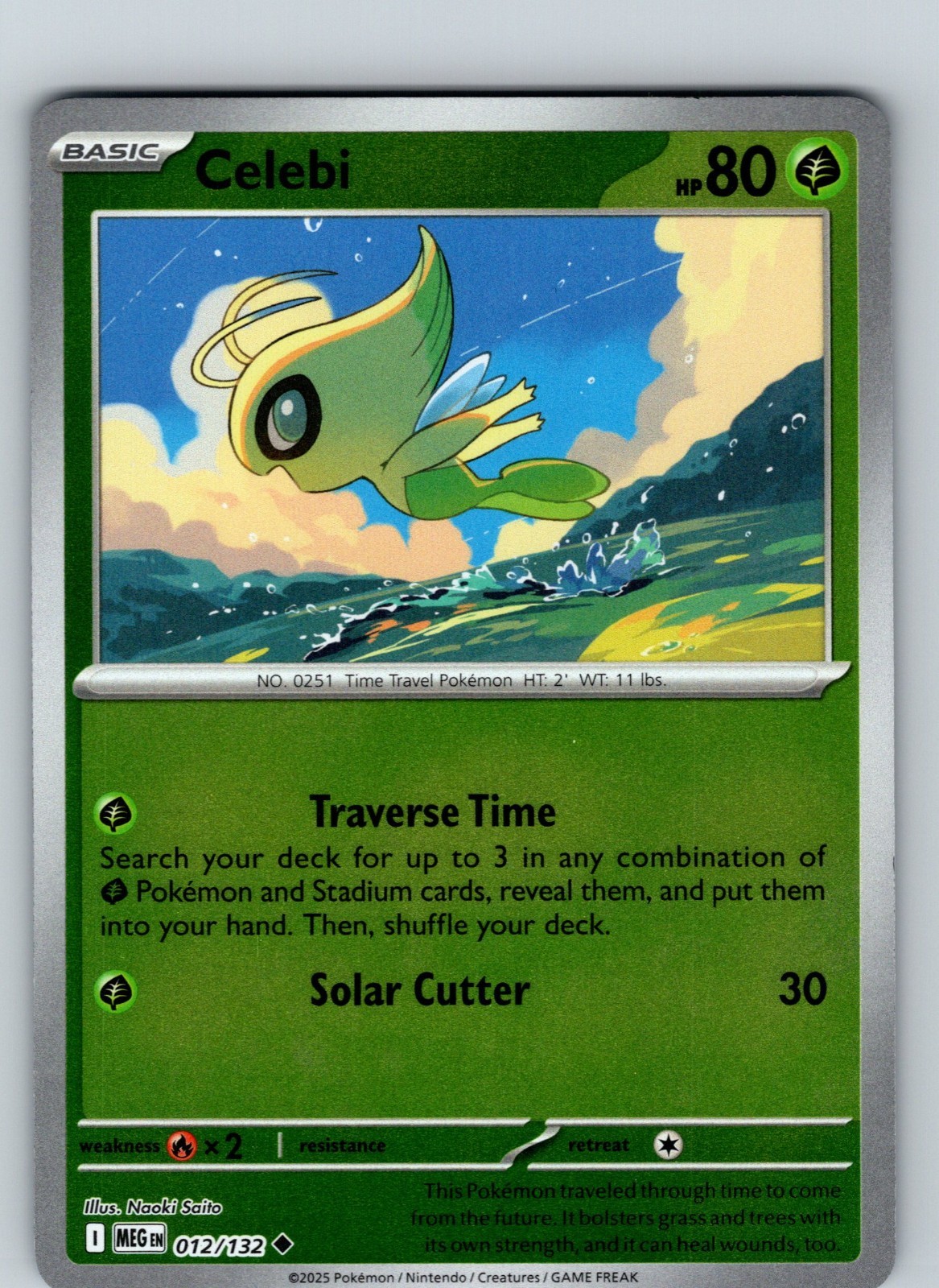 Celebi 12/132 2025 Mega Evolutions Base Reverse Holo Uncommon
