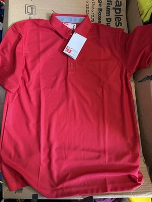 NEW-WITH-TAGS CHIK-FIL-A OOBE RED UNIFORM POLO SHIRT - ADULT MEDIUM