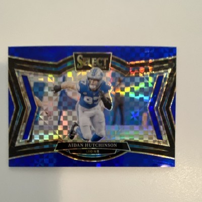 Panini Select 2024 Field Level Aidan Hutchinson Blue Prizm #402 Lions /75