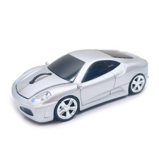 Wireless Sports Car Mouse, Cute Cool Mice for Computer PC Laptop MAC Silver