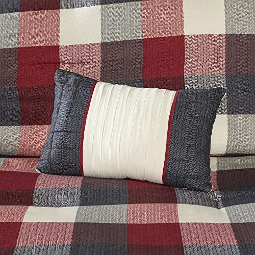 Ridge Comforter Set - Cabin Lodge Plaid California King (104 in x 92 in) Red - Picture 4 of 6