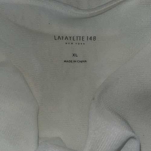 Lafayette 148 New York Sheer Ivory Color Top Size XXL (XL Camisole Included) - Bild 12 von 15