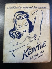 1940’s Miniature Pink Kewpie Razor Set Scientifically Designed For Women Blades