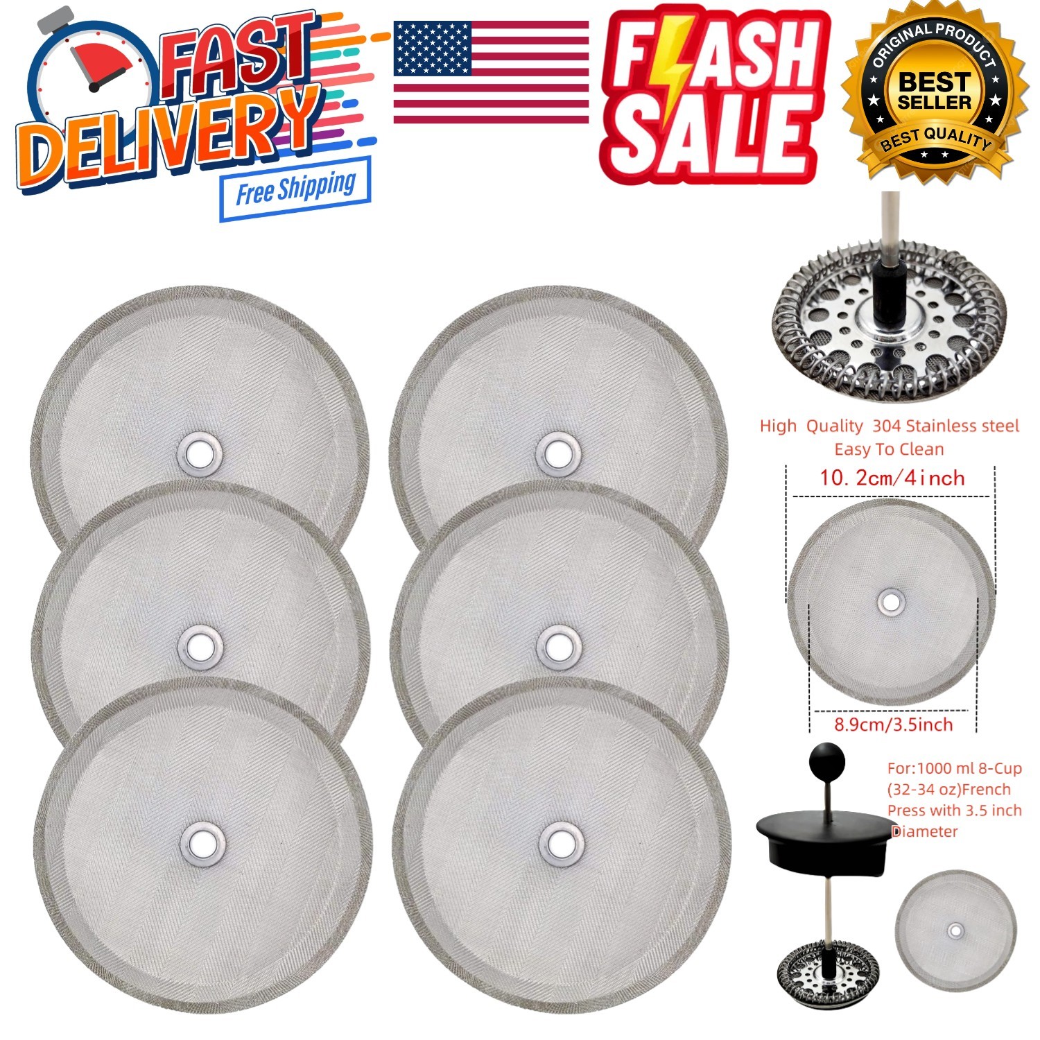 Filter Set - 6 Easy-clean Mesh Screens