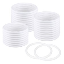30-Pack Dream Catcher Rings 4.7" Plastic Rings for DIY White 0.35"