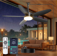 Ventilador de Techo Exterior 42 con Luz LED 3...