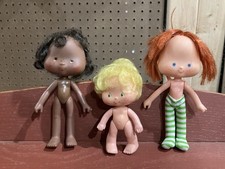 Vintage 1979 80s Strawberry Shortcake American Greetings Nude Doll Toy LOT of 3